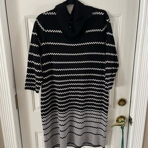 Studio One Black and White Knit Dress